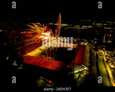 Drone Long Exposure Fotos der Feuerwerksschau 2022 Stockfoto