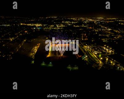 Drone Long Exposure Fotos der Feuerwerksschau 2022 Stockfoto