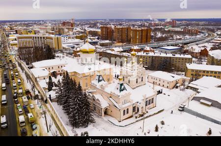 Penza City. Kloster Der Heiligen Dreifaltigkeit. Blick von oben Stockfoto