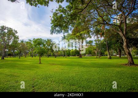 Der Bicentennial Park, auch Esplanade genannt, ist eine große Parklandschaft im Stadtzentrum von Darwin. Stockfoto