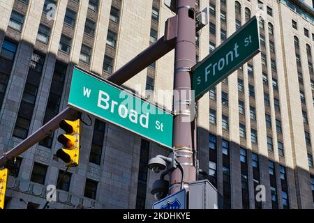 Broad st and Front St in Columbus, Ohio, USA Stockfoto