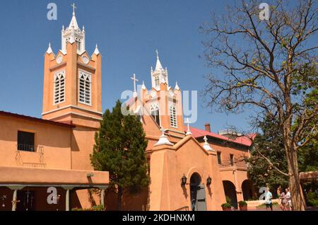 Kirche San Roulein de Neri in der Altstadt von Albuquerque, New Mexico Stockfoto