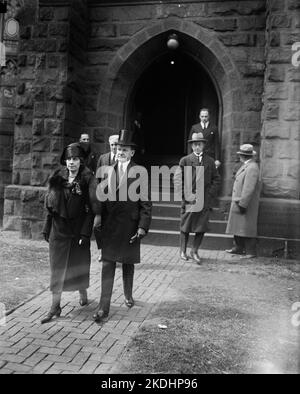 Ein Foto von Präsident Calvin Coolidge und seiner Frau Grace Coolidge aus dem Jahr 1928 Stockfoto