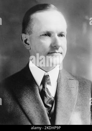 Ein Porträt von US-Präsident Calvin Coolidge Stockfoto