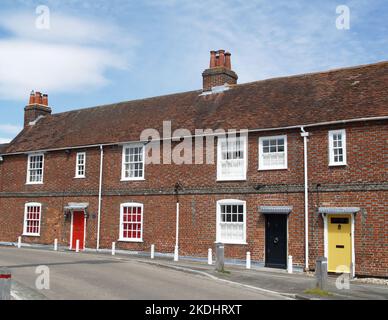 Enge Gassen und Haus von Hamble, Hampshire, Großbritannien Stockfoto