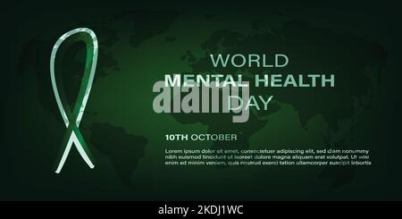 Hintergrund Zum Welttag Der Psychischen Gesundheit Stock Vektor