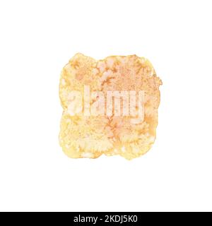 Legen Sie abstrakte orangefarbene Wasserfarbe isoliert fest. Handgezeichnete Aquarelltextur für Hintergründe, Karten, Banner Stockfoto