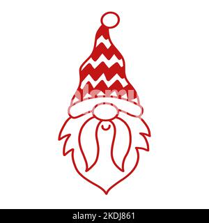 Vektor Garten Gnome Charakter Silhouette Stock Vektor