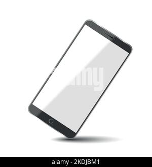 Realistisches Smartphone-Modell. Handyrahmen mit leerem Display isolierte Vorlagen, Telefon verschiedene Winkel Ansichten. Vector Mobile Device Konzept Stock Vektor
