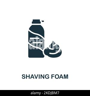 Rasierschaum-Symbol. Monochrom einfaches Barber Shop Symbol für Vorlagen, Webdesign und Infografiken Stock Vektor