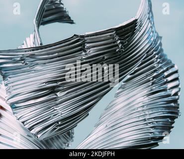 Kunststück dekorative Tapete gerippte Textur Zinn Stockfoto