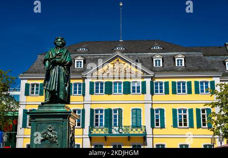 Beethoven-Denkmal in seiner Geburtsstadt Bonn. Nordrhein-Westfalen, Deutschland Stockfoto