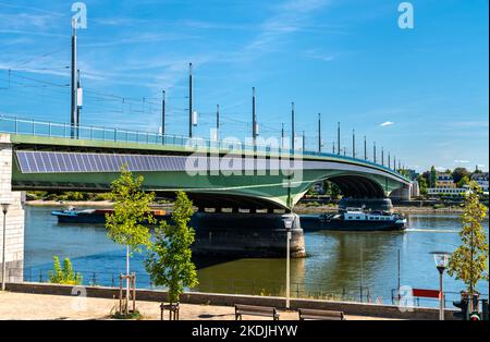 Kennedy-Brücke über den Rhein in Bonn - Nordrhein-Westfalen, Deutschland Stockfoto