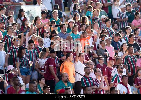 Rio, Brasilien - 02. november 2022 - Fans im Spiel zwischen Fluminense und Sao paulo durch 36. Runde der brasilianischen Meisterschaft, Eine Serie im Maracana Stadium Stockfoto