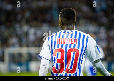 Odense, Dänemark. 06.. November 2022. Yankuba Minteh (30) von ob, gesehen während des Superliga-Spiels 3F zwischen Odense Boldklub und Broendby IF im Nature Energy Park in Odense. (Foto: Gonzales Photo/Alamy Live News Stockfoto