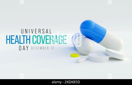 Der Universal Health Coverage Day (UHC) wird jedes Jahr am 12. Dezember beobachtet. Stockfoto