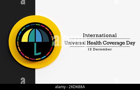 Der Universal Health Coverage Day (UHC) wird jedes Jahr am 12. Dezember beobachtet. Stockfoto