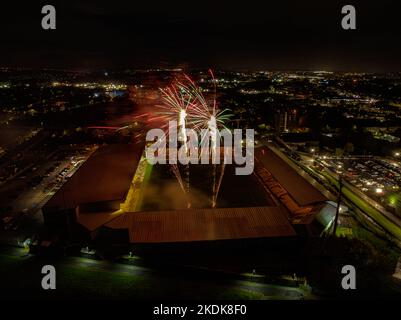 Drone Long Exposure Fotos der Feuerwerksschau 2022 Stockfoto