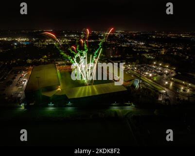 Drone Long Exposure Fotos der Feuerwerksschau 2022 Stockfoto