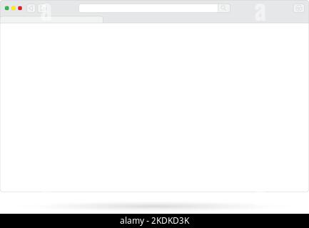 Ein leeres Browserfenster mit einer Registerkarte Stock Vektor