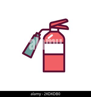 Symbol für die Farblinie der Feuerwehr. Isoliertes Vektorelement. Stock Vektor