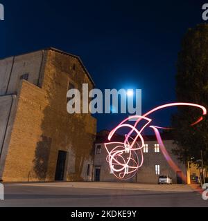 Light Painting, Forlì, Italien Stockfoto