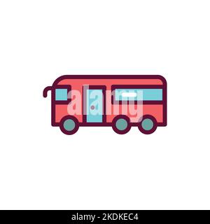 Farbsymbol für öffentliche Verkehrsmittel. Isoliertes Vektorelement. Stock Vektor