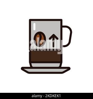 Symbol für Ristretto-Farblinie. Isoliertes Vektorelement. Stock Vektor