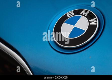 BMW i8 Abzeichen Stockfoto