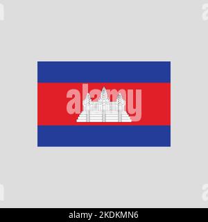 Flag of Cambodia Color Line Element. Vektorelement für Webseite Stock Vektor