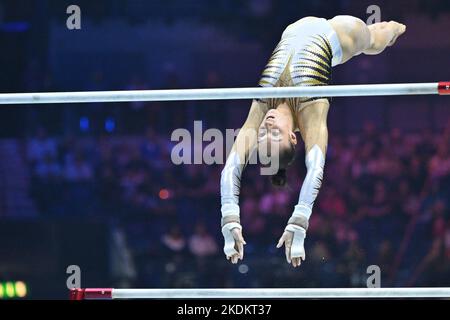 M&S Bank Arena, Liverpool, Großbritannien, 05. November 2022, DERWAEL Nina (Bel) UB während der Turn-Weltmeisterschaften - Apparat Frauen- und Männerfinale - Gymnastik Stockfoto