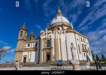 Braga, Portugal - 1. November 2022: Heiligtum unserer Lieben Frau von Sameiro ist ein Marienheiligtum in Braga, Portugal. Stockfoto