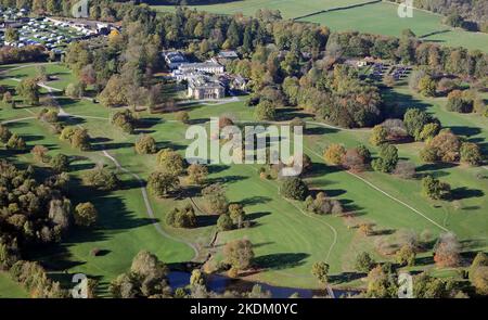 Luftaufnahme von Rudding Park, Harrogate, North Yorkshire Stockfoto