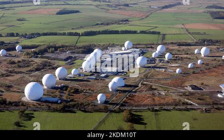 Luftaufnahme von Menwith Hill in der Nähe von Harrogate, North Yorkshire Stockfoto