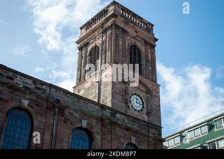 Turm der St. Anne's Church in Manchester Stockfoto