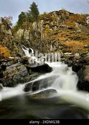 Lyn Ogwen Wasserfall snowdonia, nordwales Stockfoto