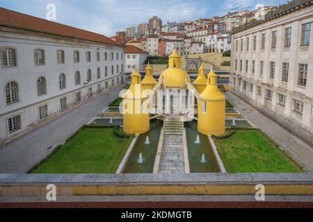 Jardim da Manga Brunnen - Coimbra, Portugal Stockfoto