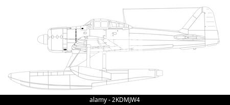 Nakajima A6M2-N (Rufe) Stockfoto