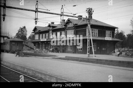Bahnhof Gällivare. Stockfoto
