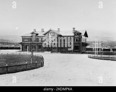 Gällivare Bahnhof. Stockfoto