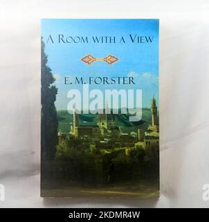 Ein Zimmer mit Aussicht. E.M. Forster. Buchumschlag. Einrichtung von Studio. November 2022. Stockfoto