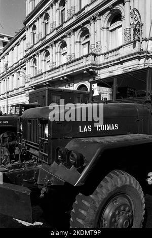 24.. März 1976: Machtübernahme durch das Militär in Argentinien, bei der Präsident Isabel Perón aus dem Amt entlassen wurde. Stockfoto