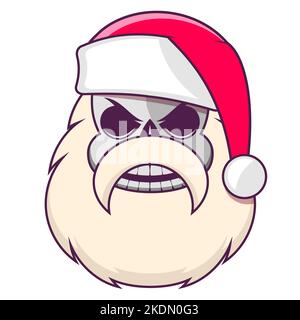 Weihnachten Hintergrund mit Weihnachtsmann und die inschriften Frohe Weihnachten und guten Rutsch ins Neue Jahr Ho-Ho-Ho Vector Illustration. Stock Vektor