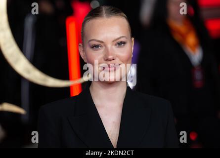 München, Deutschland. 07.. November 2022. Cheyenne Ochsenknecht kommt zur deutschen Premiere des Films 'die Zauberflöte - das Vermächtnis der Zauberflöte' am Gärtnerplatztheater an. Quelle: Sven Hoppe/dpa/Alamy Live News Stockfoto