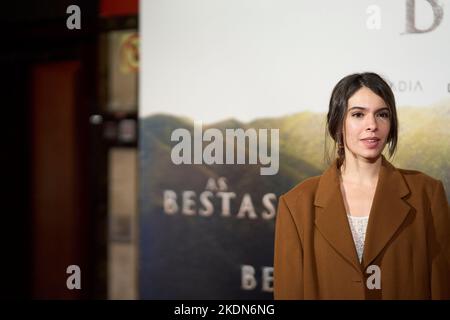 Madrid. Spanien. 20221107, Claudia Traisac nimmt am 7. November 2022 in Madrid, Spanien, an der Premiere von „As Bestas“ im Verdi Cinema Teil Stockfoto