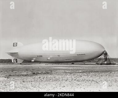 Landschaft der Zeppelin LZ 129 Hindenburg am Lakehurst 1937 Stockfoto