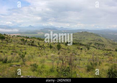 Blick vom Berg Križevac in Medjugorje, Bosnien und Herzegowina. Stockfoto