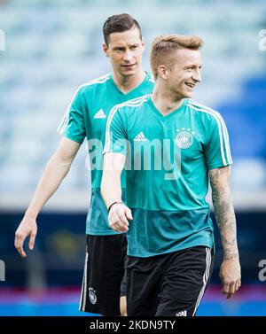 Sotschi, 22.06.2018 Marco Reus (Deutschland), Julian Draxler (Deutschland) Training DFB Nationalmannschaft Fisht Stadion - Olympiastadion Copyright (nur Stockfoto