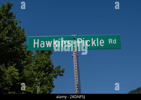 Hawkins Pickle Road in Dewdney, Mission, British Columbia, Kanada Stockfoto