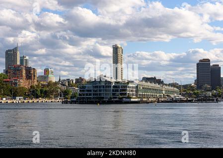 Finger Wharf in Woolloomooloo, Sydney, Australien Stockfoto